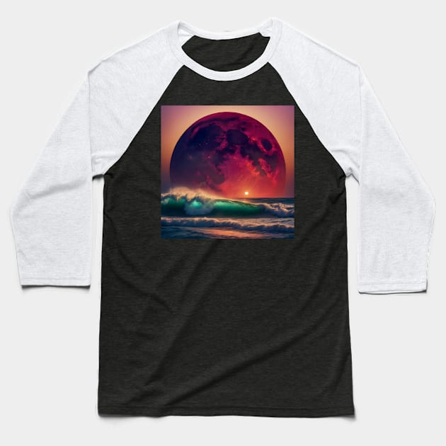 red planet Baseball T-Shirt by TrvlAstral